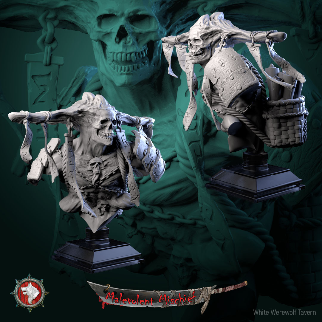 Grimblade Revenant bust pre-supported